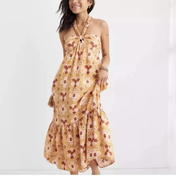 aerie Dresses & Skirts - NWT Aerie Halter Maxi Linen Blend Sun Dress. Women’s size M